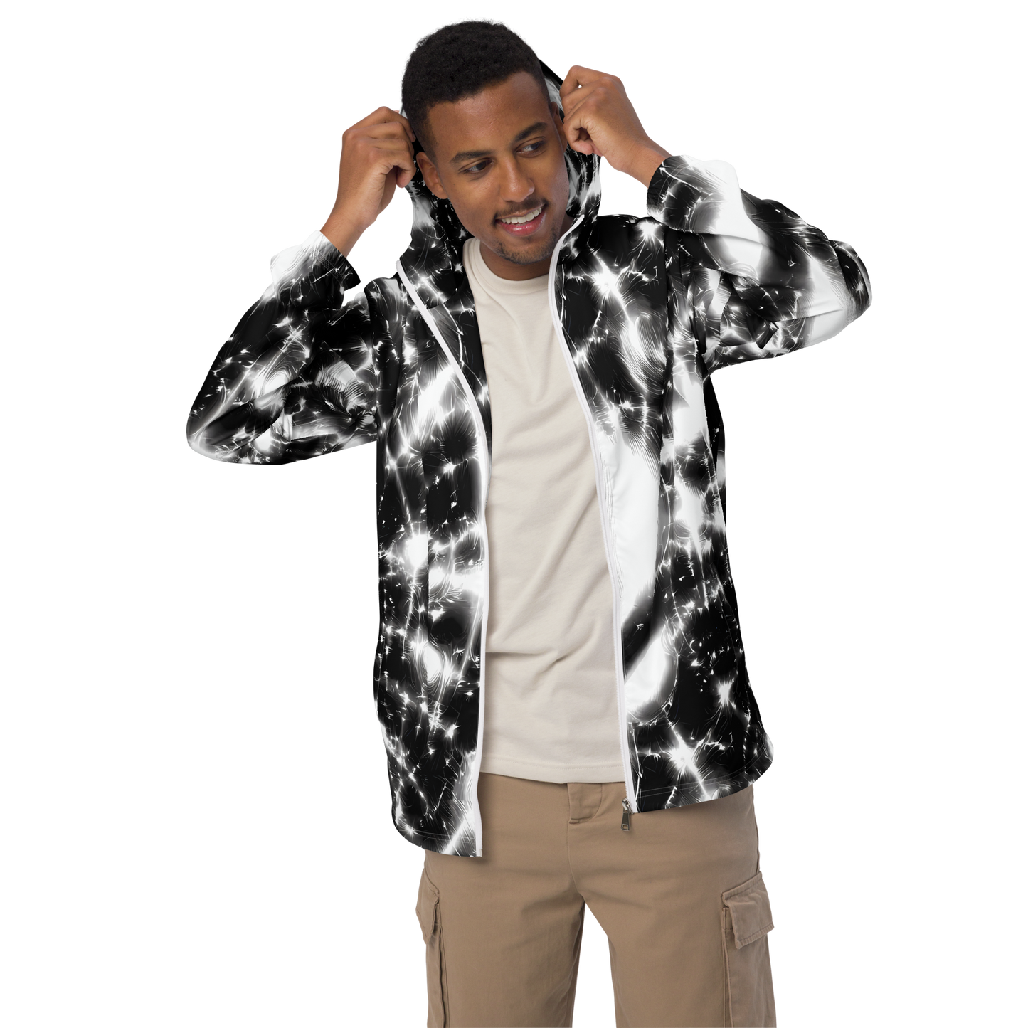 Men's Windbreaker - Electric Nightfall