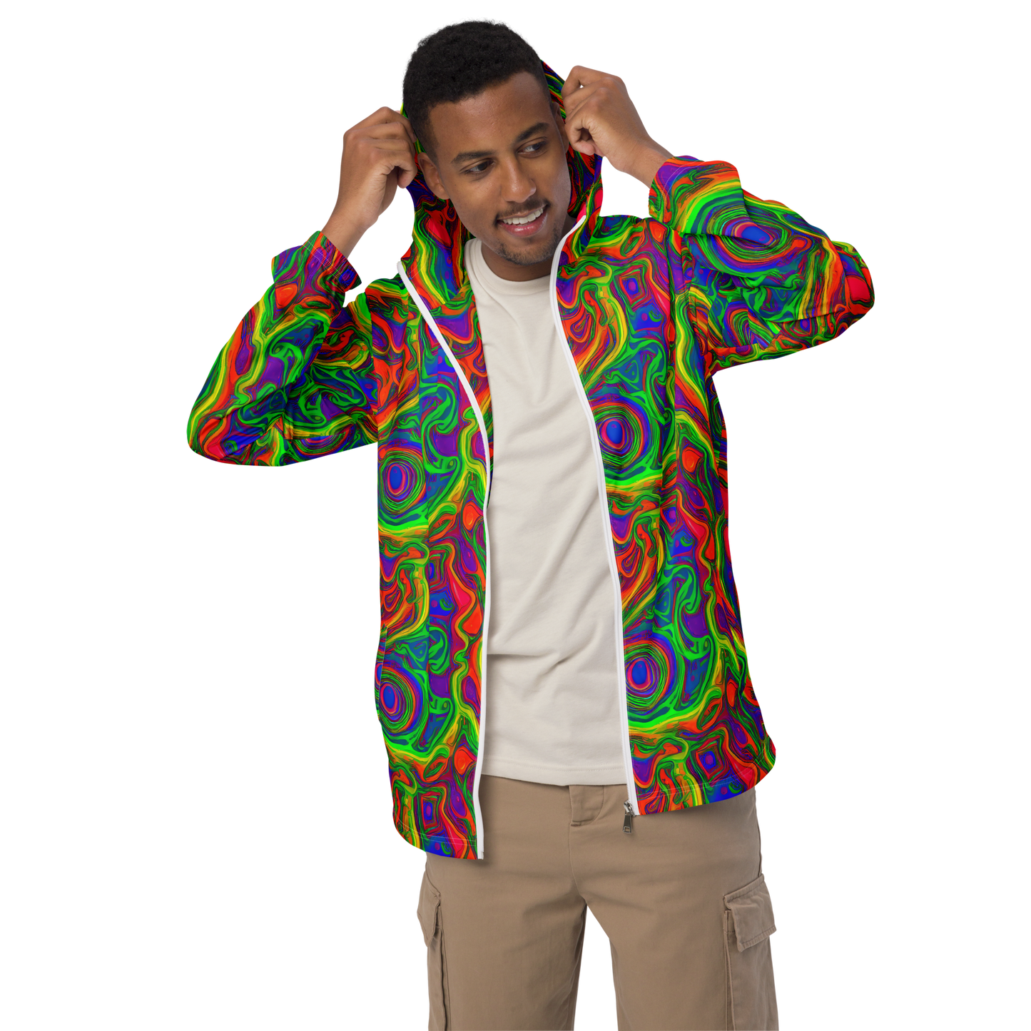 Men's Windbreaker - Psychedelic Waves