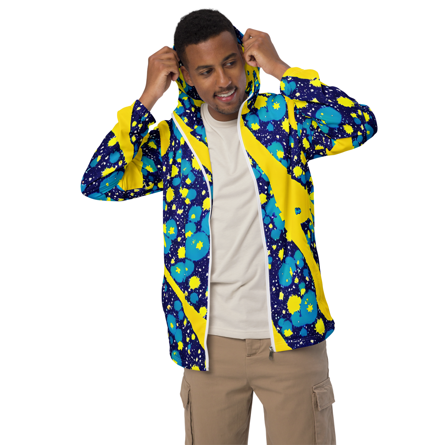 Men's Windbreaker - Starburst Splash