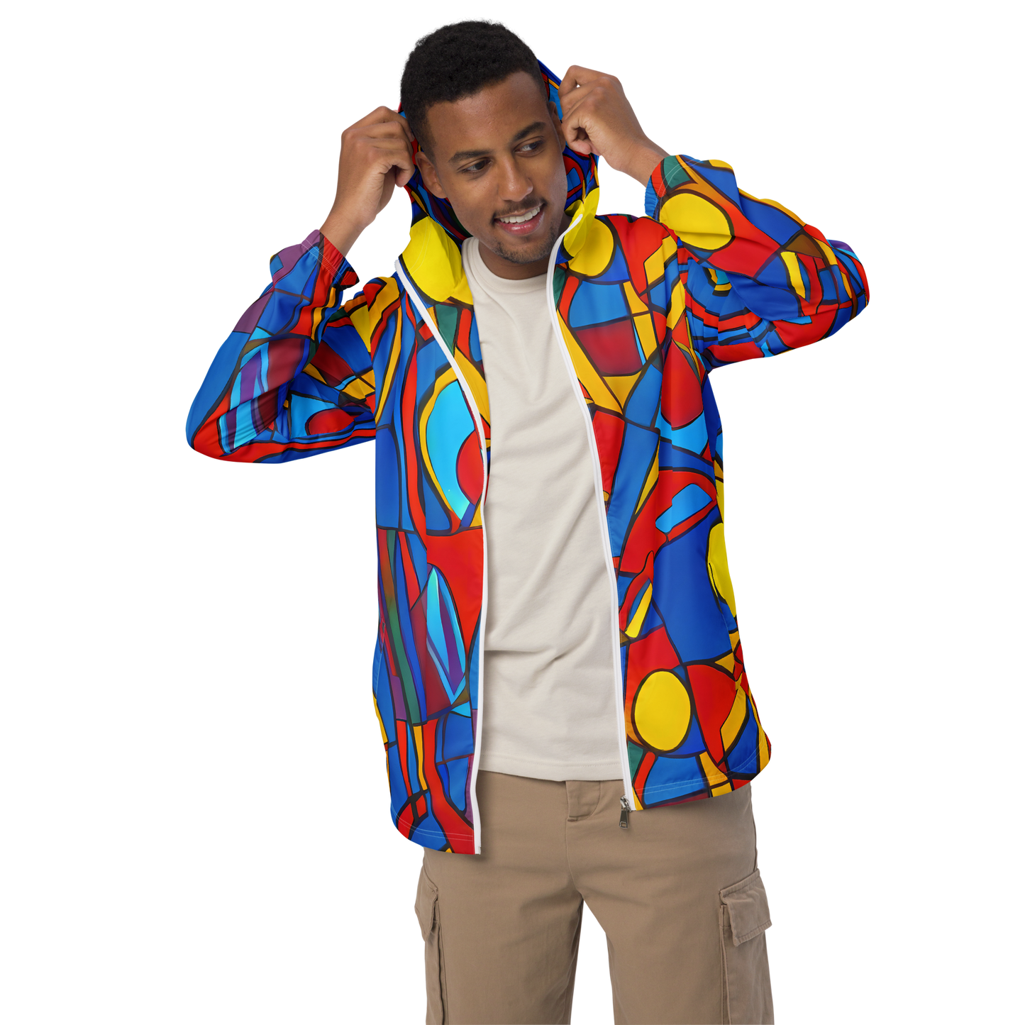 Men's Windbreaker - Mondrian Maze