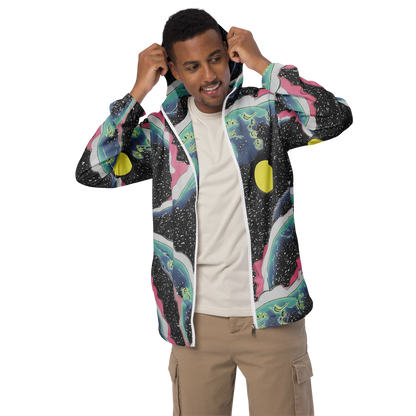 Men's Windbreaker - Lunar Waves