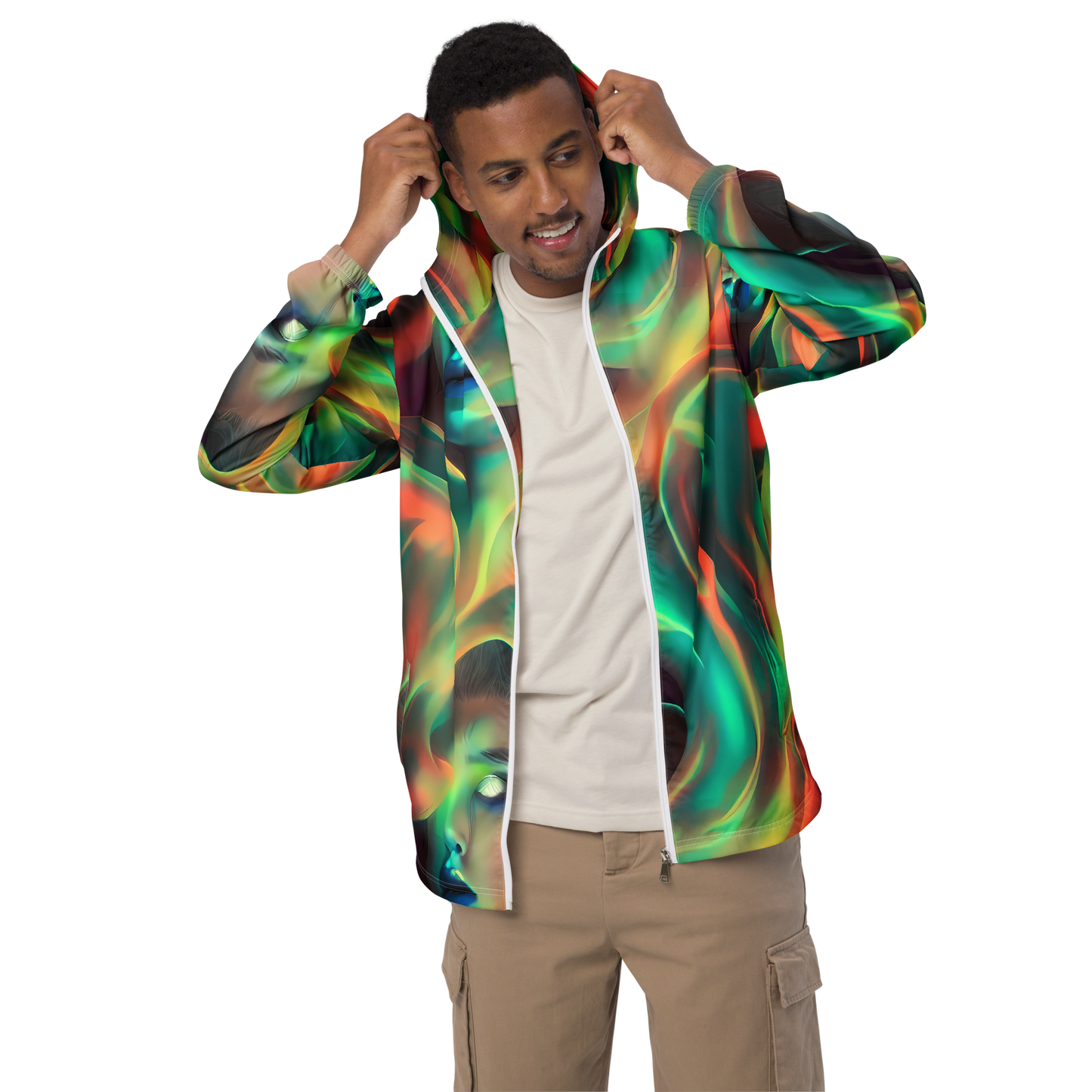 Men's Windbreaker - Soulfire Embrace