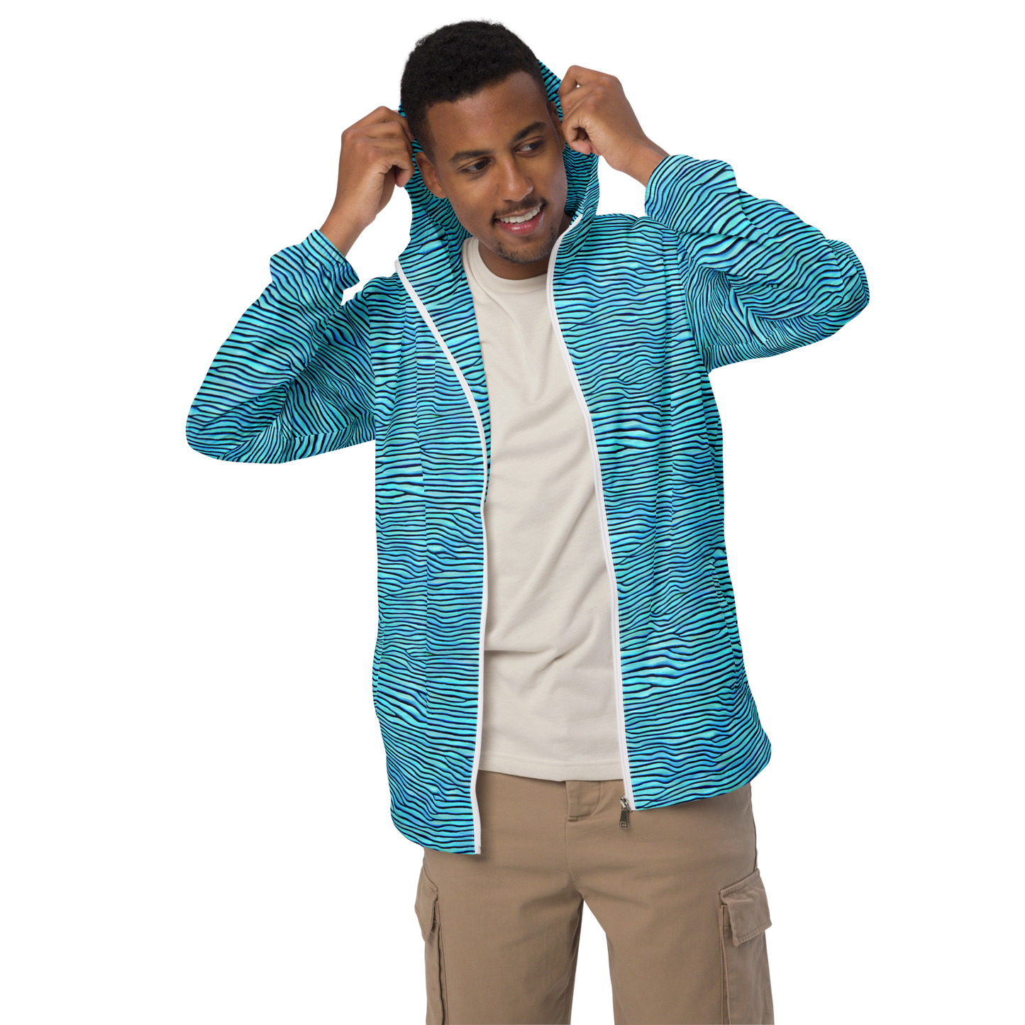 Men's Windbreaker - Aqua Drift