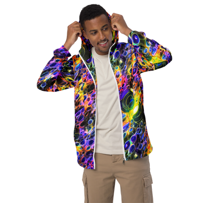 Men's Windbreaker - Neon Orbits