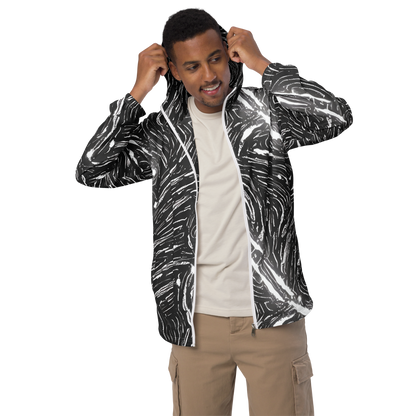 Men's Windbreaker - Silver Swirl