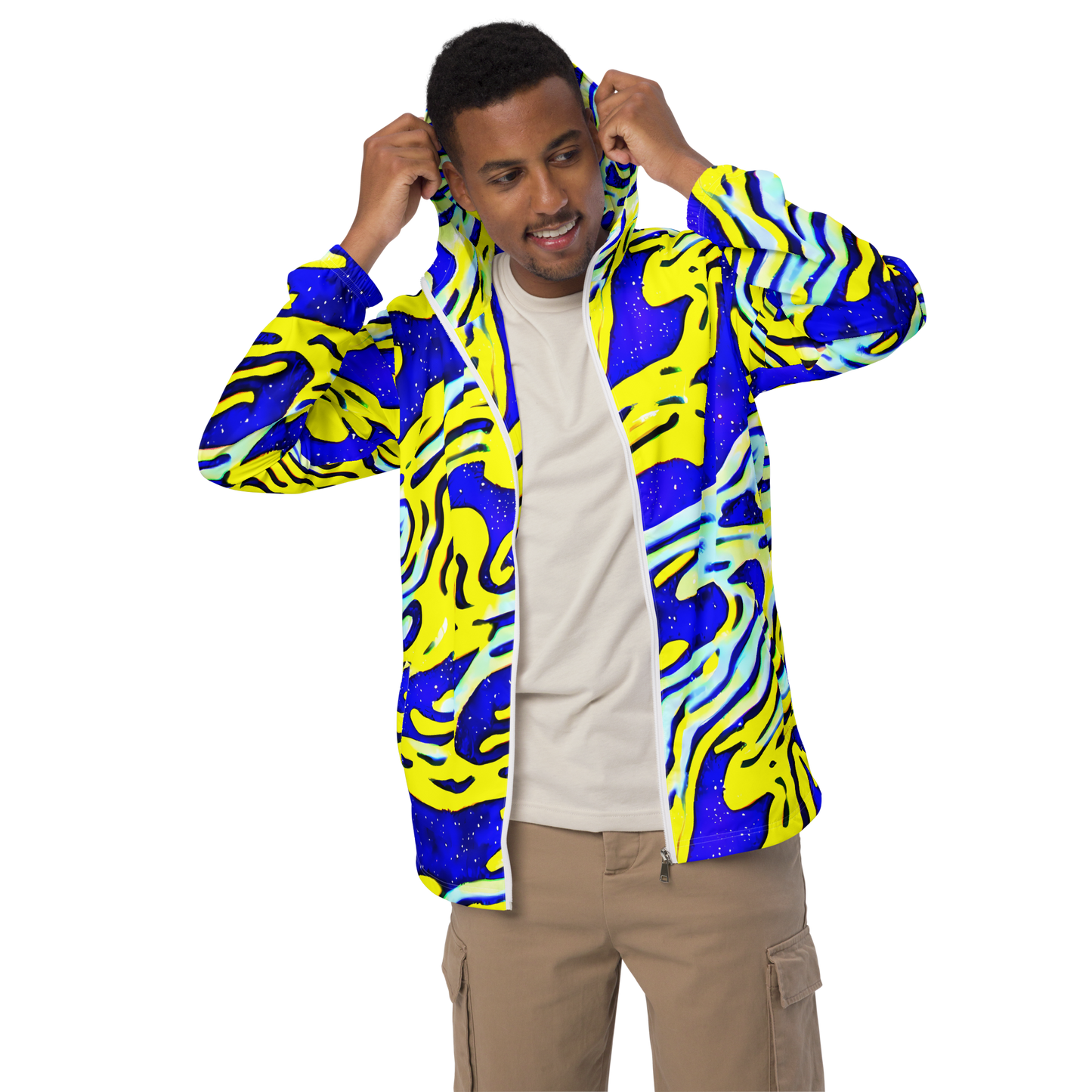 Men's Windbreaker - Electric Horizon