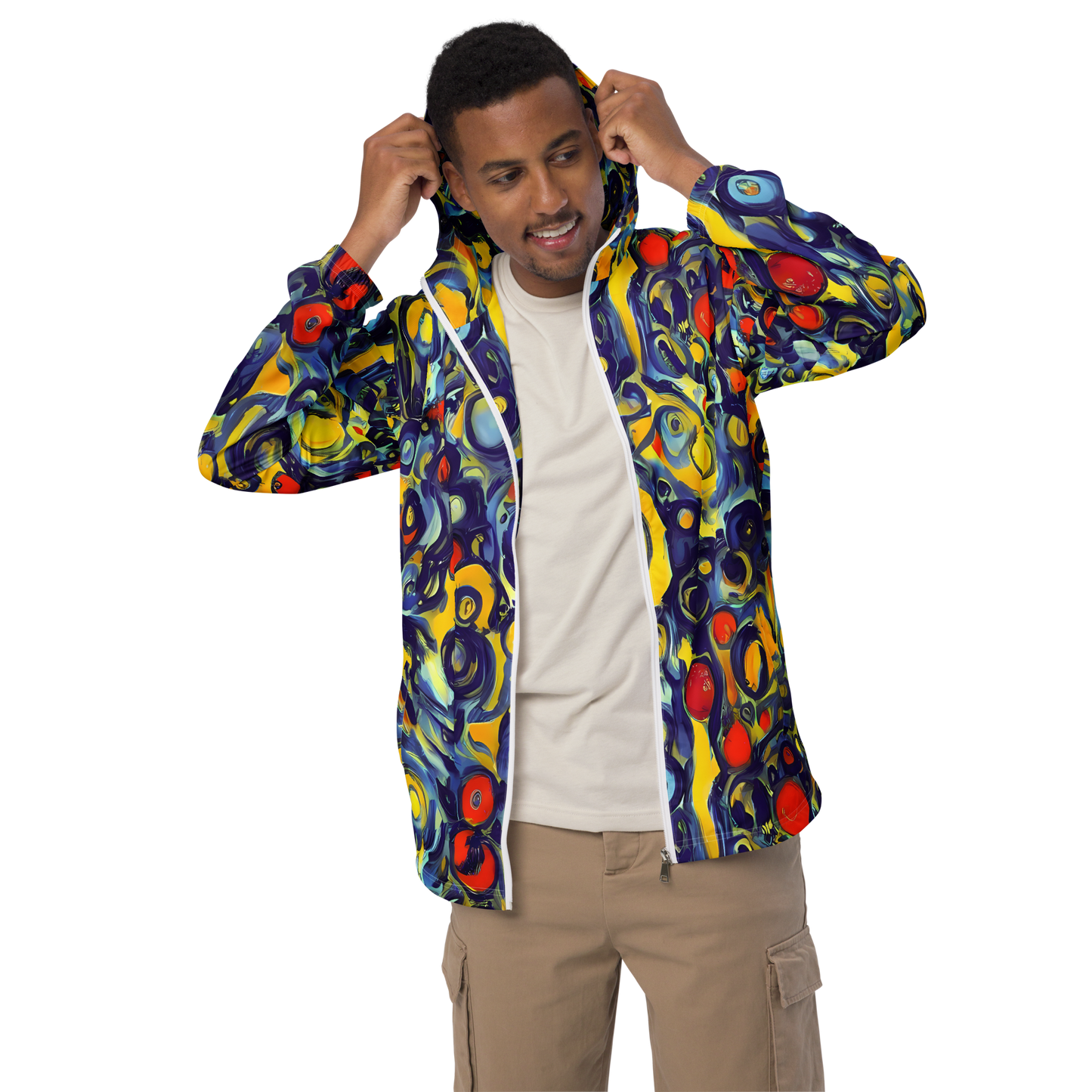 Men's Windbreaker - Dynamic Doodles