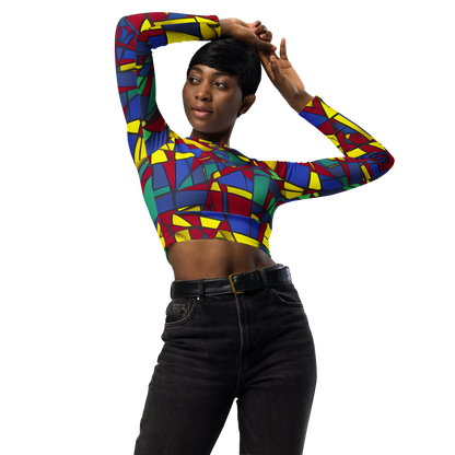 Long Sleeve Crop Top - Vibrant Vexation