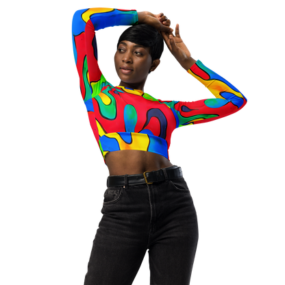 Long Sleeve Crop Top - Splash of Joy