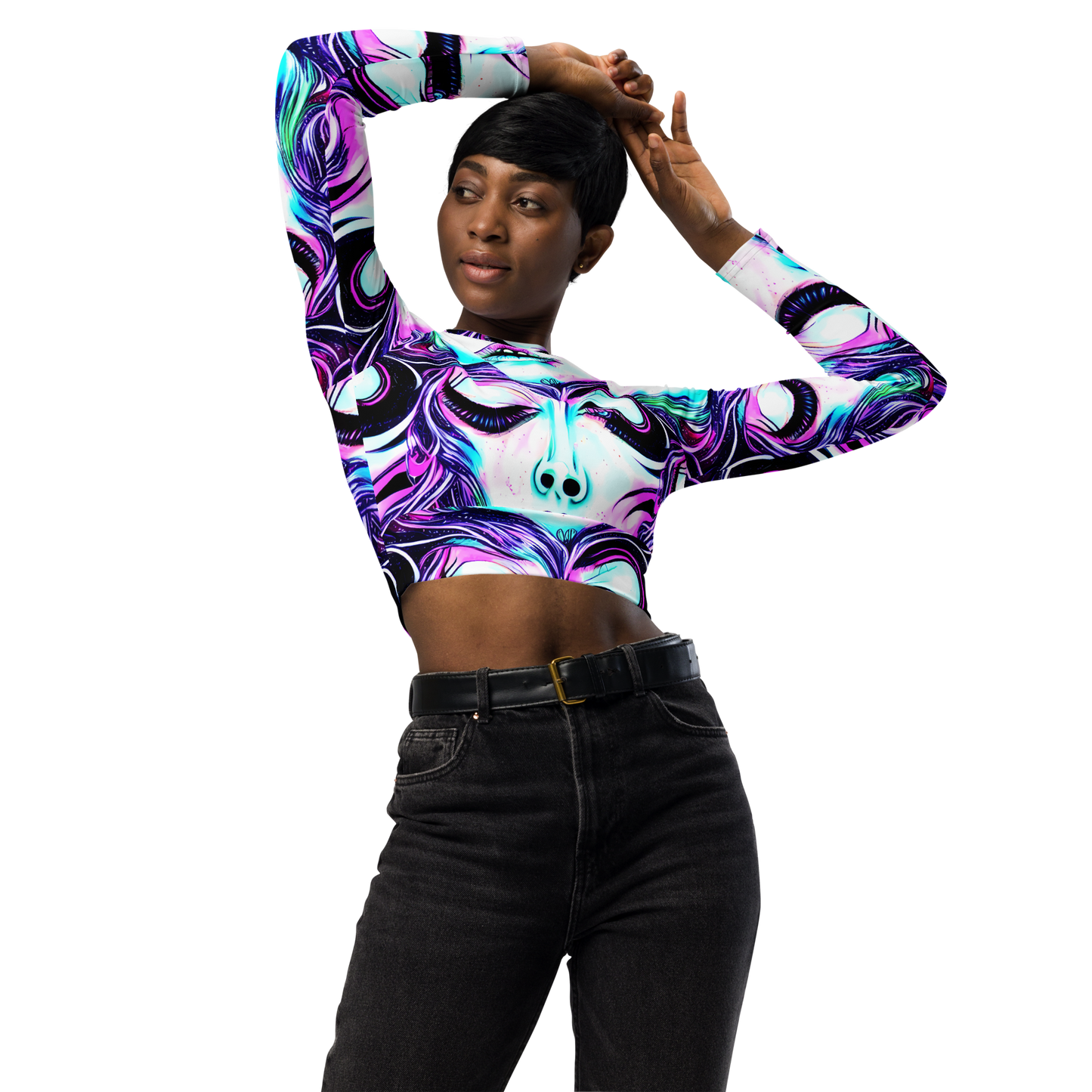 Long Sleeve Crop Top - Chroma Soirée