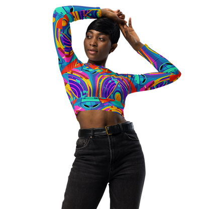 Long Sleeve Crop Top - Blast of Color