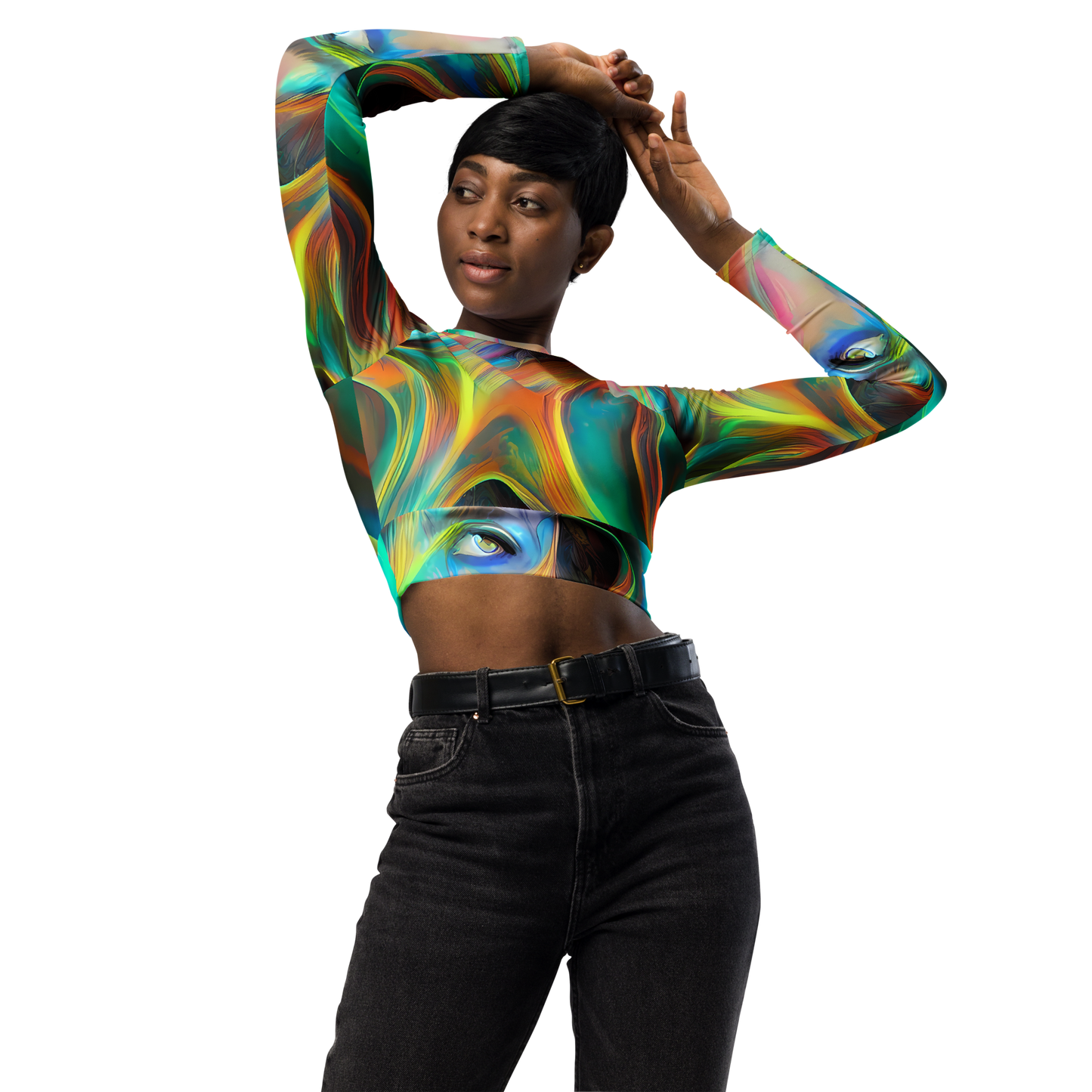 Long Sleeve Crop Top - Dreamweaver Fusion