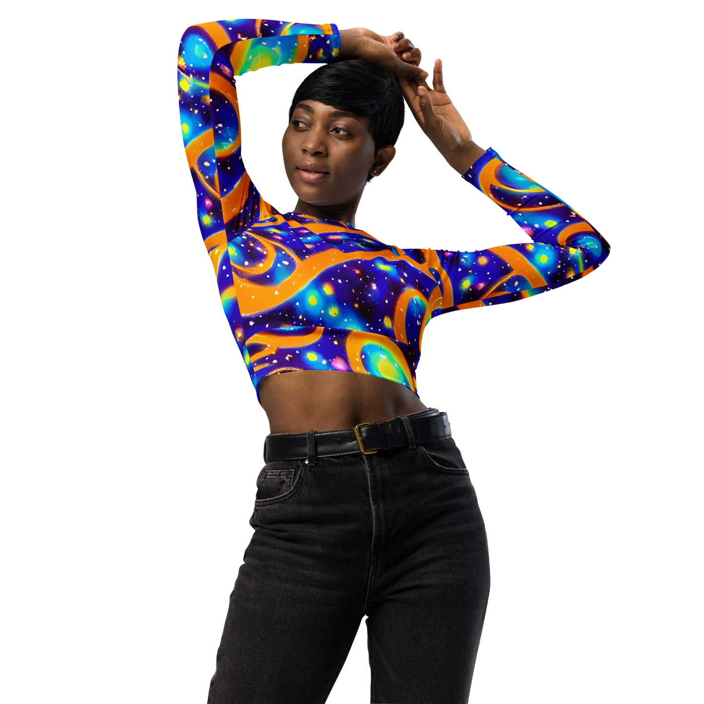 Long Sleeve Crop Top - Epic Orbit