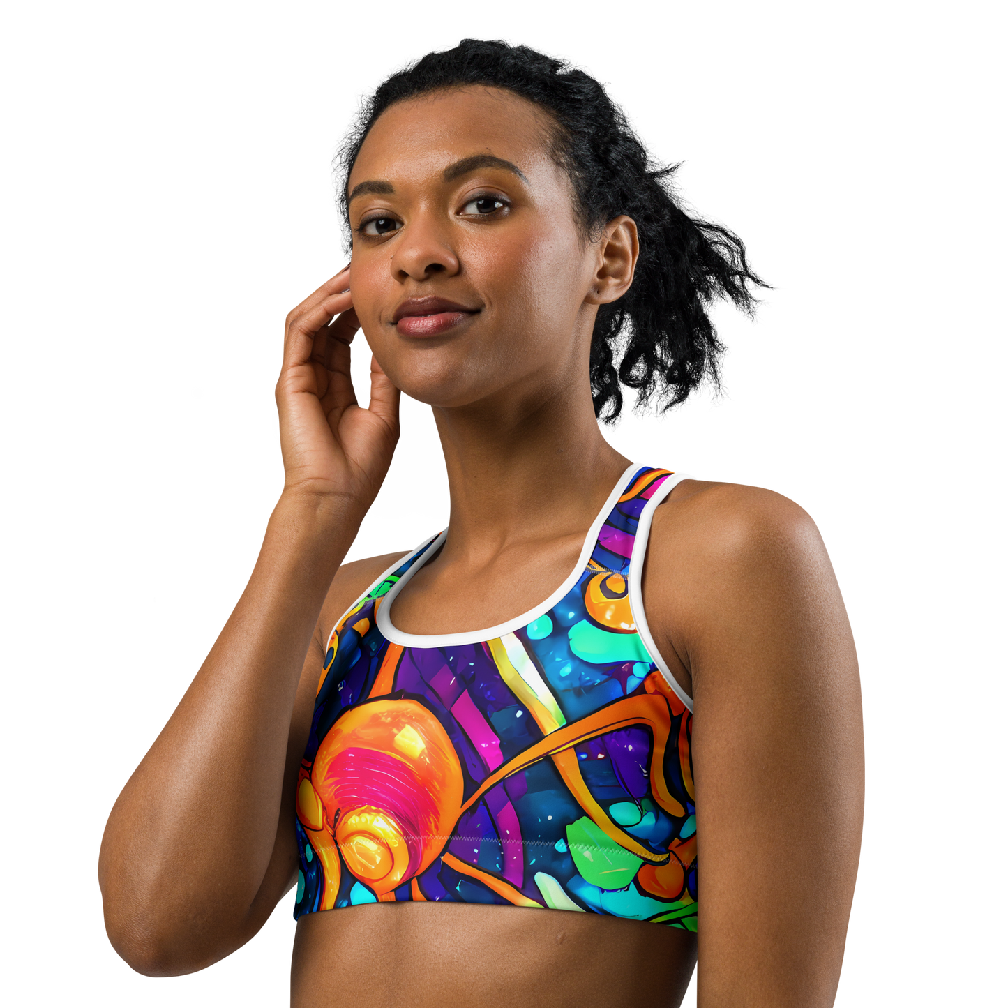 Sports Bra - Iridescent Nebula