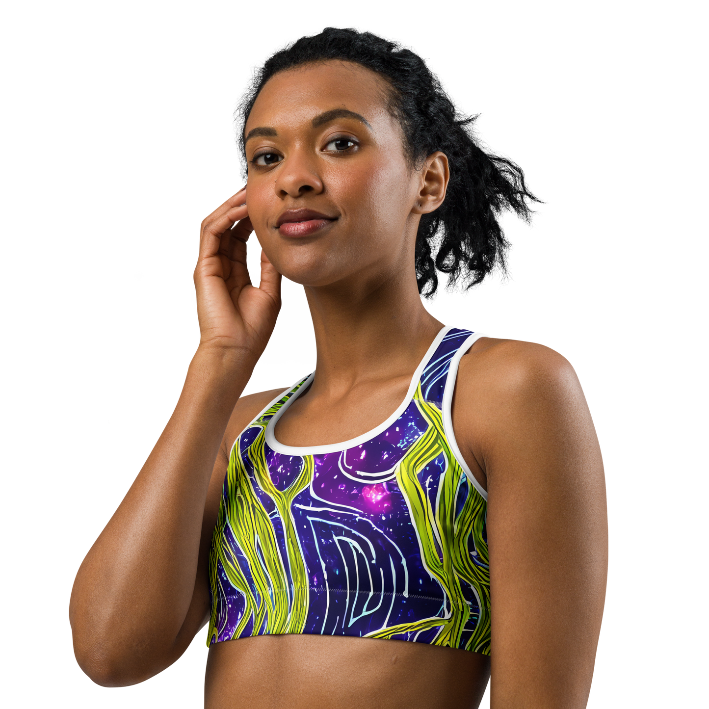 Sports Bra - Celestial Scribbles