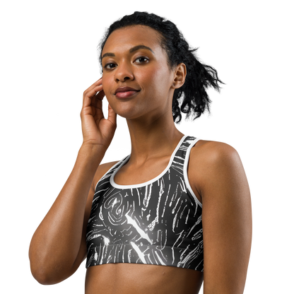 Sports Bra - Silver Swirl