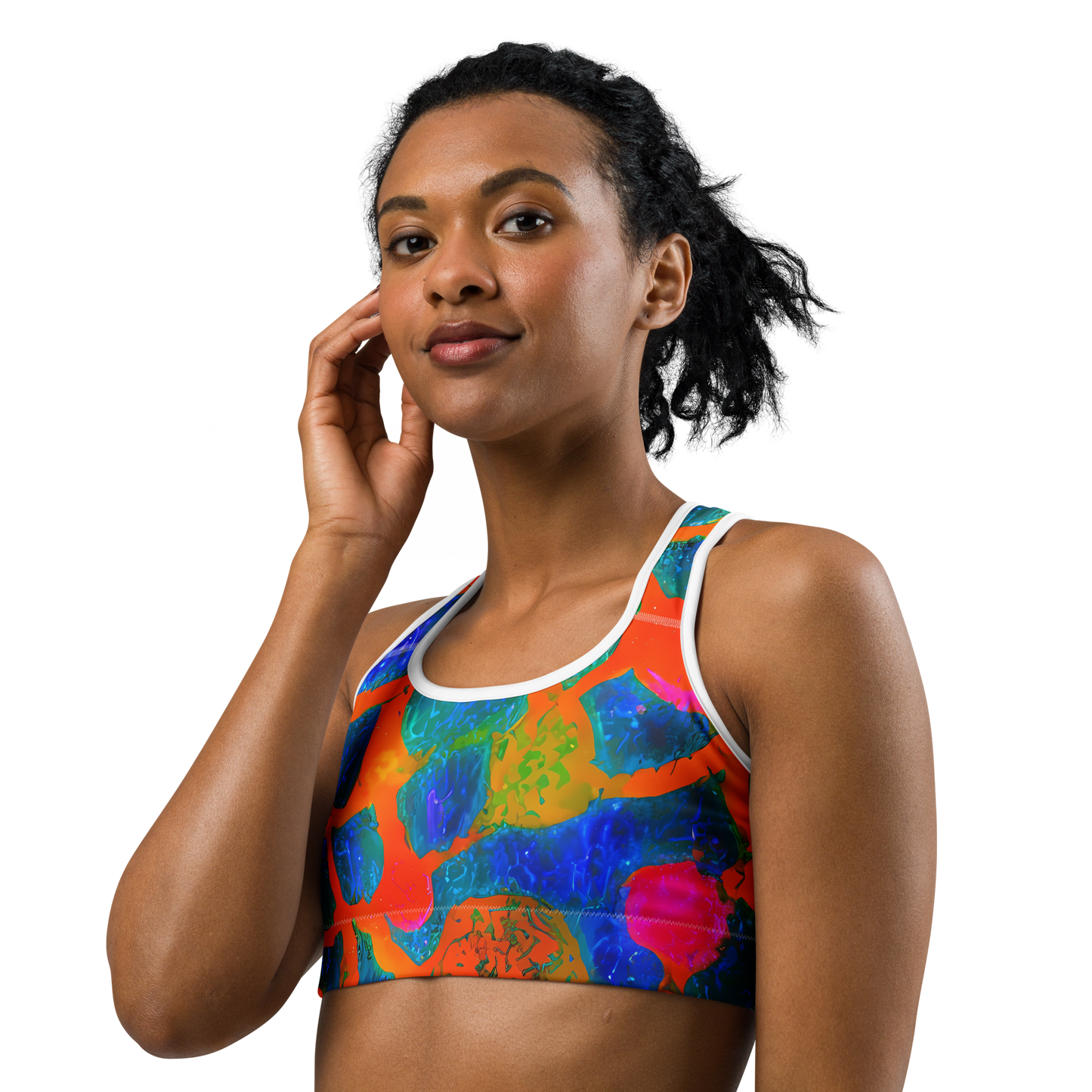 Sports Bra - Vibrant Mosaic