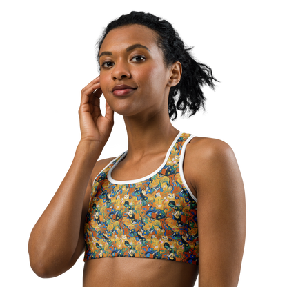 Sports Bra - Whimsical Feline Dance