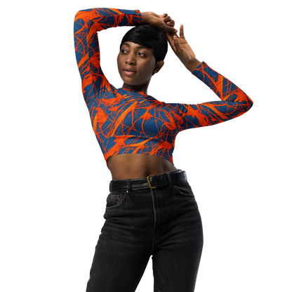 Long Sleeve Crop Top - Nautical Ember