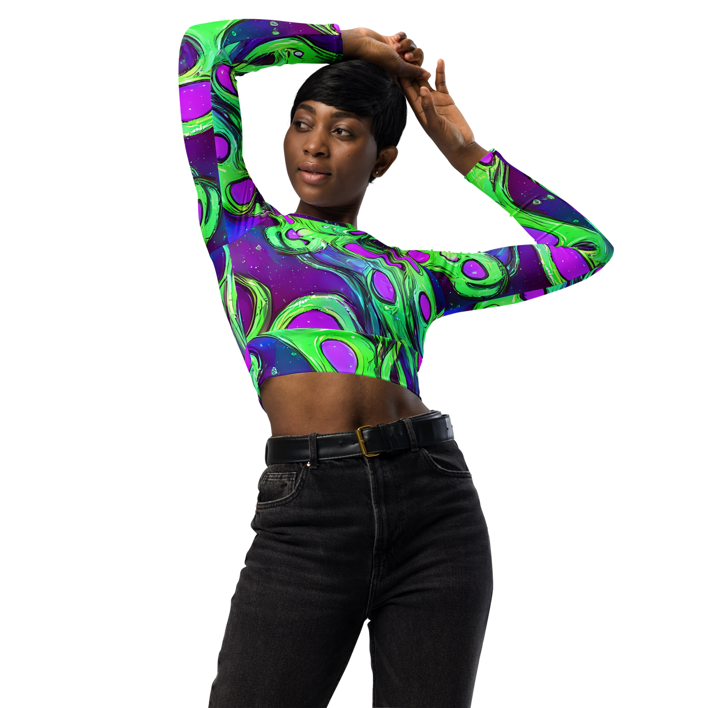 Long Sleeve Crop Top - Funky Mutation