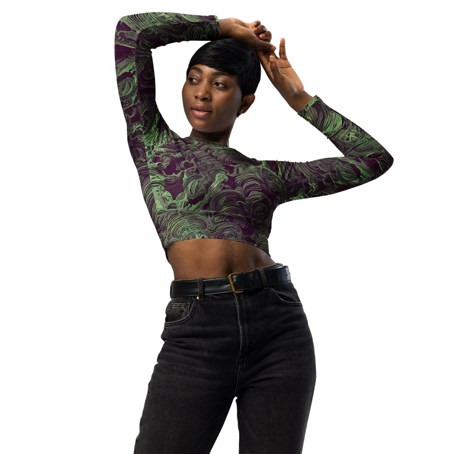 Long Sleeve Crop Top - Knab Whorls