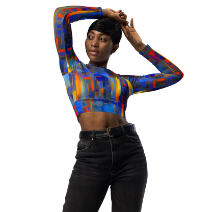 Long Sleeve Crop Top - Neoplastique Flow
