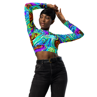 Long Sleeve Crop Top - Mystic Iridescence