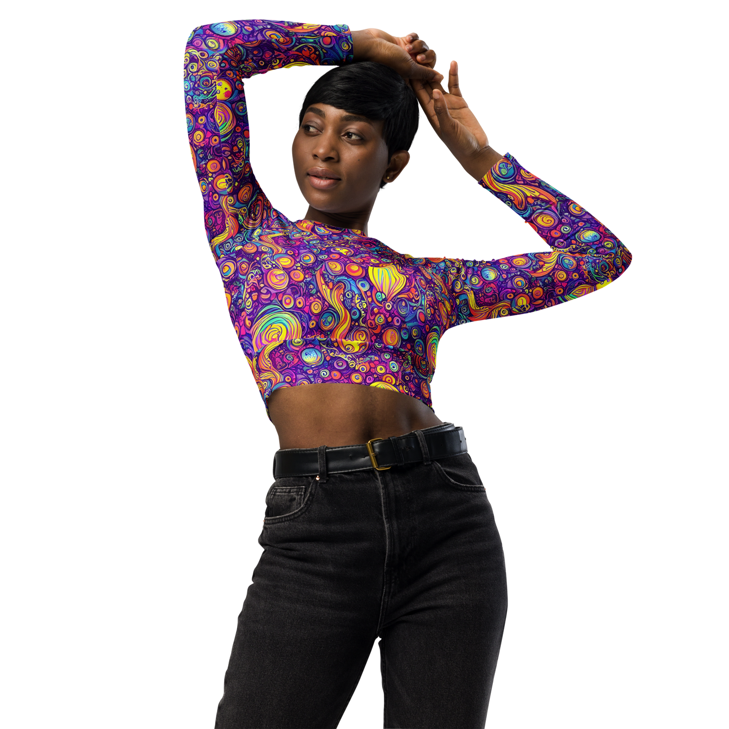 Long Sleeve Crop Top - Festival of Whimsy