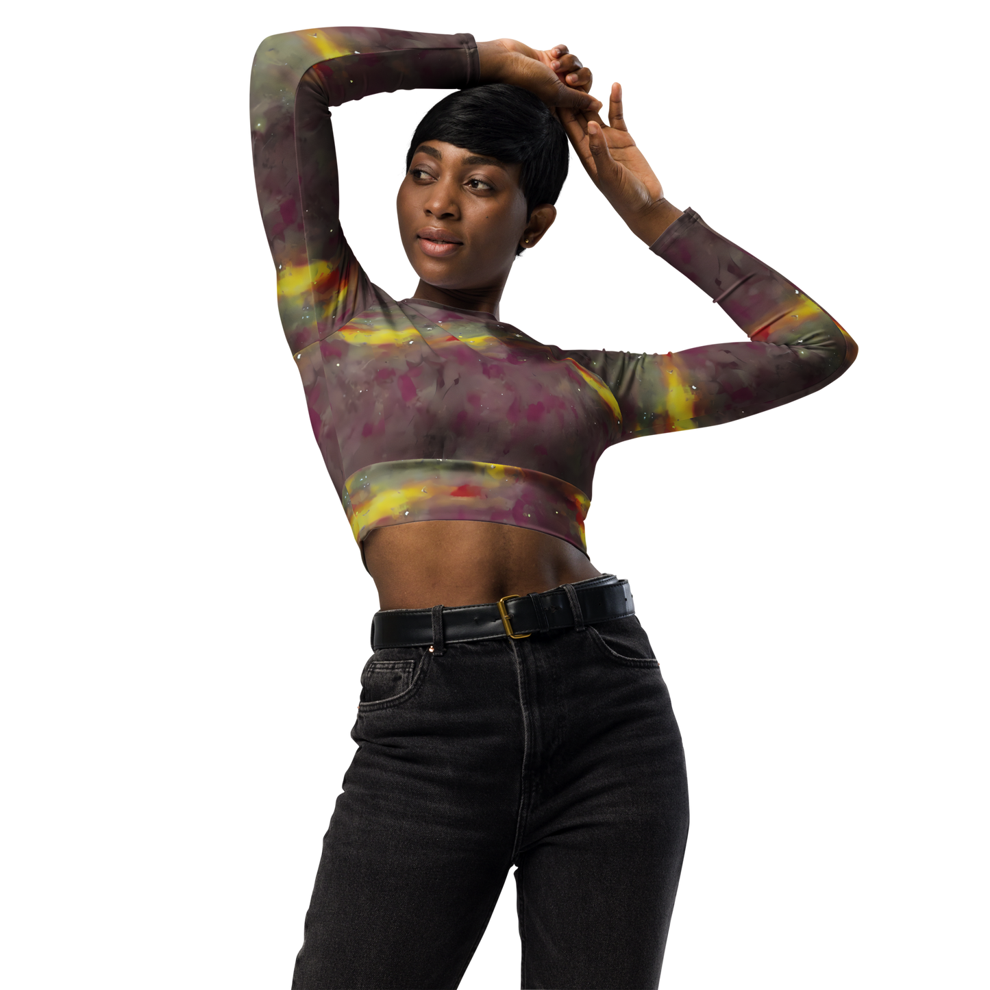 Long Sleeve Crop Top - Whispers of Autumn