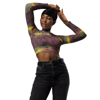 Long Sleeve Crop Top - Whispers of Autumn