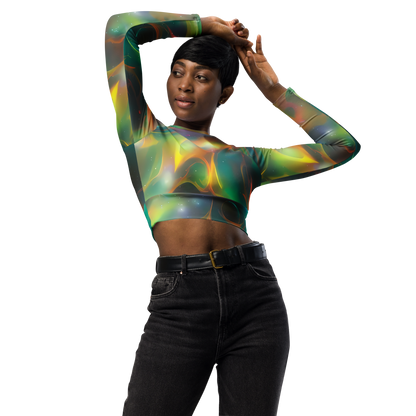 Long Sleeve Crop Top - Cheng Wallis Whirl