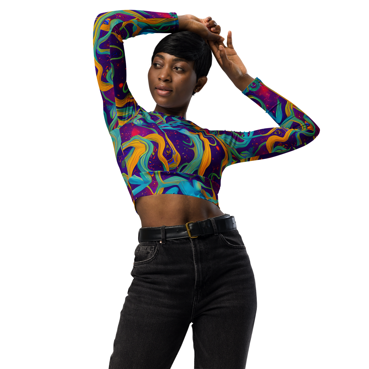 Long Sleeve Crop Top - Etherial Entwine