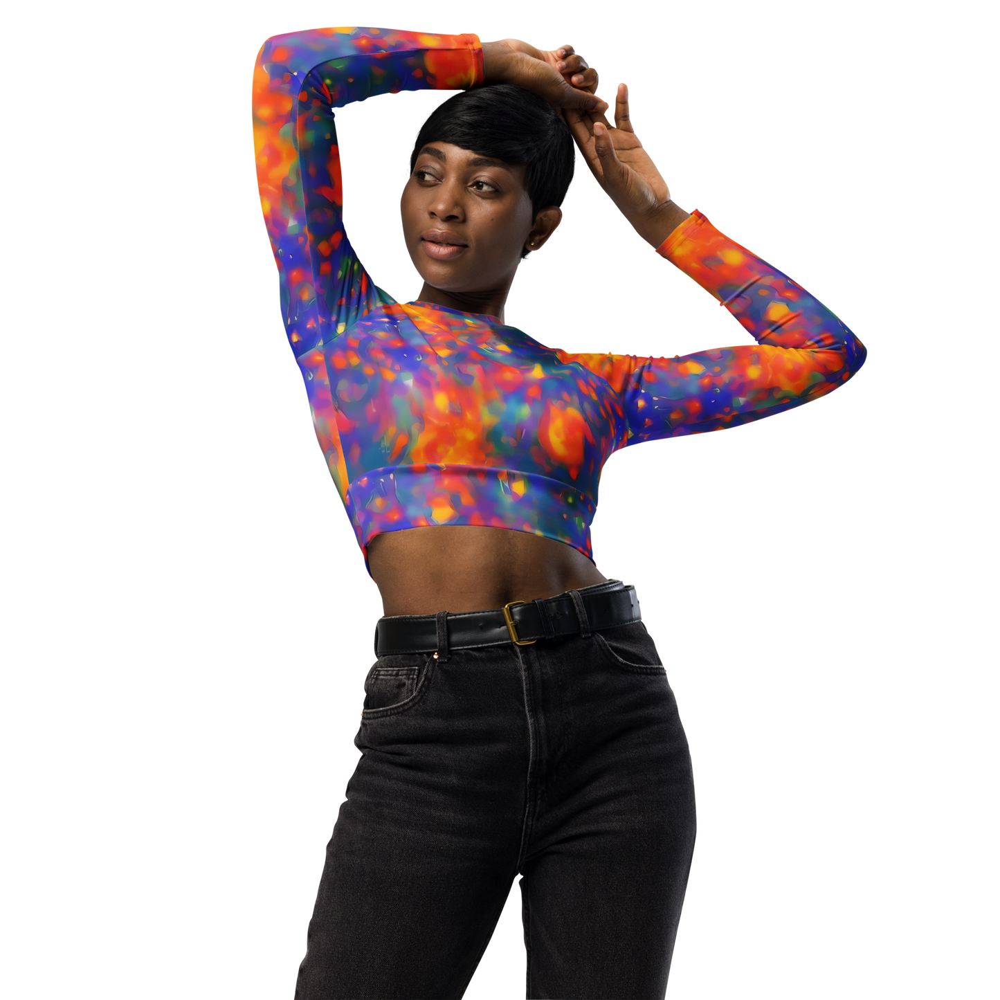 Long Sleeve Crop Top - Nolde Nebula