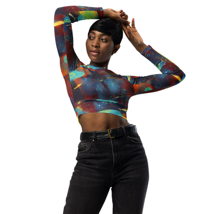 Long Sleeve Crop Top - Journey Through Infinity