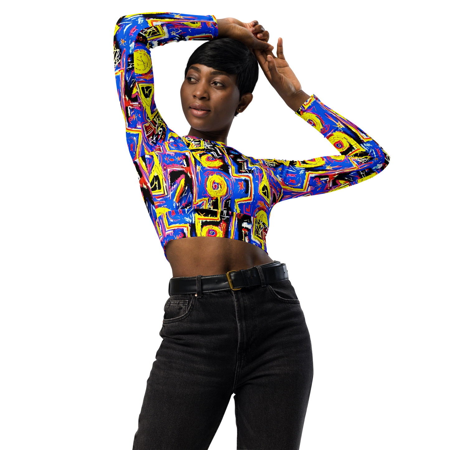 Long Sleeve Crop Top - Radiant Mayhem