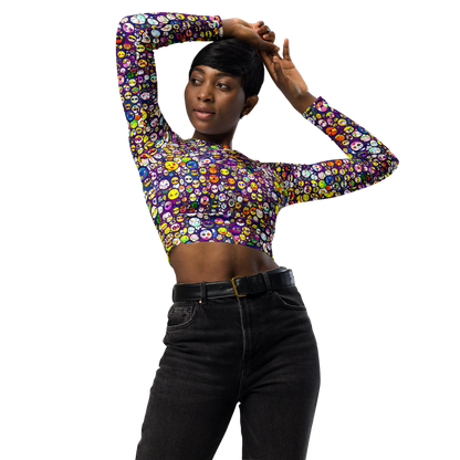 Long Sleeve Crop Top - Mosaic Moods