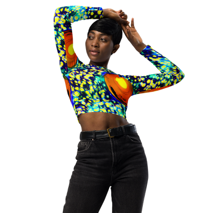 Long Sleeve Crop Top - Illuminated Whirl