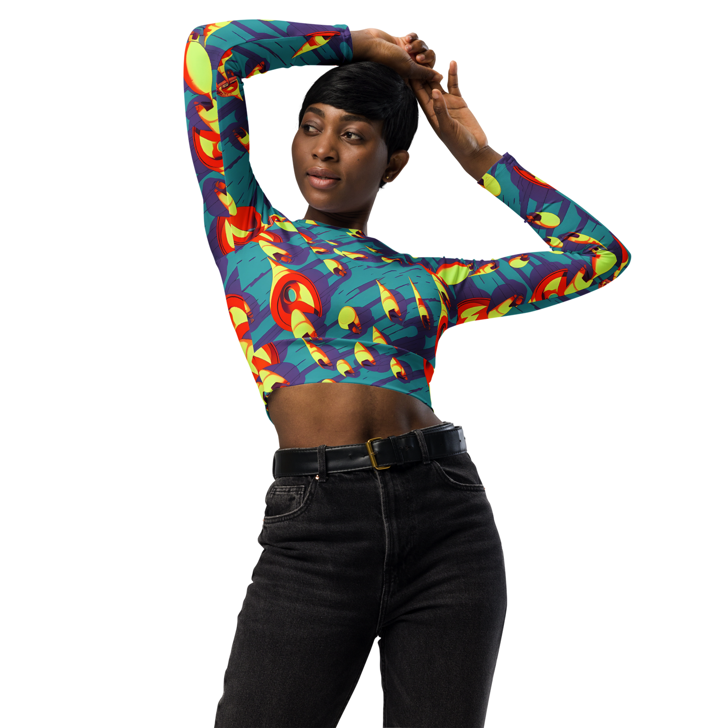 Long Sleeve Crop Top - Sailor's Mirage