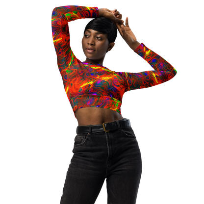 Long Sleeve Crop Top - Blampied Blaze