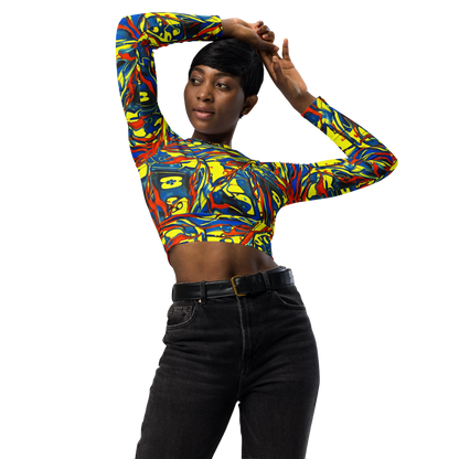 Long Sleeve Crop Top - Cyberflow Circuit