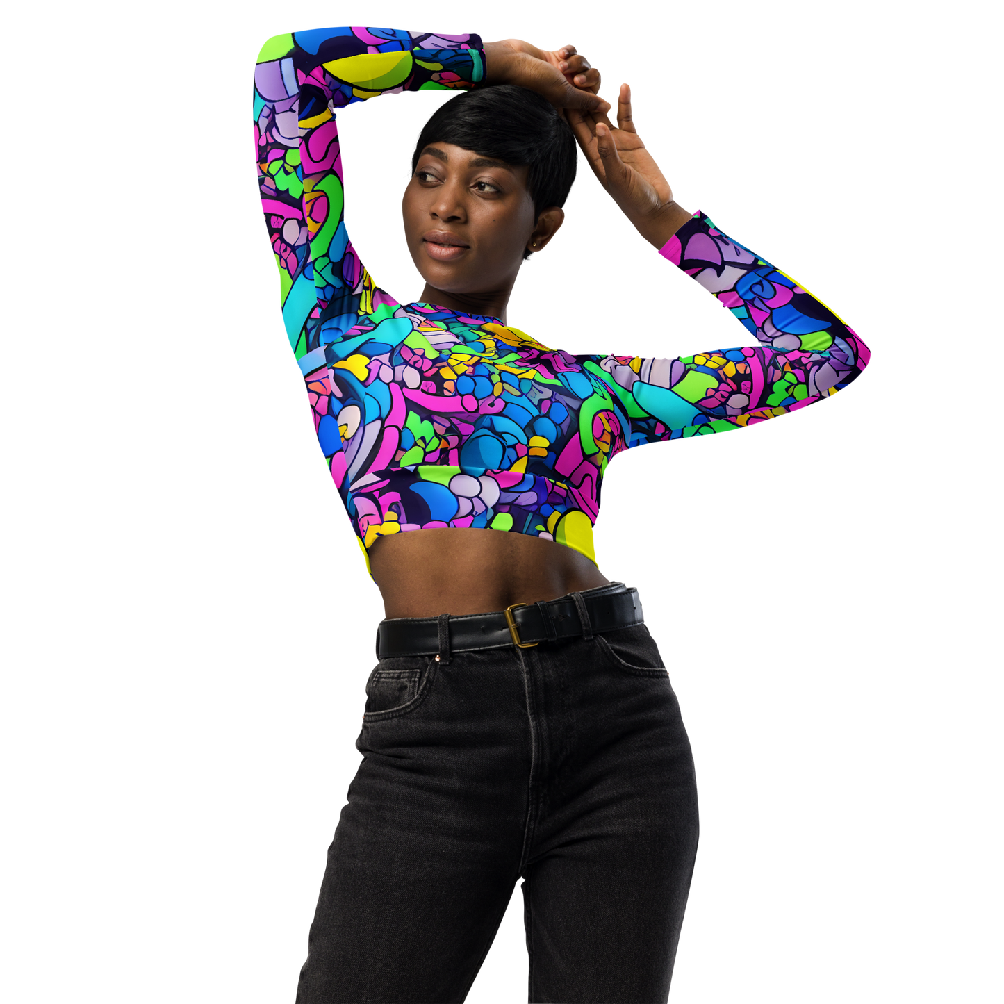 Long Sleeve Crop Top - Radiant Revelation