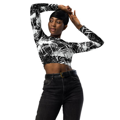 Long Sleeve Crop Top - Ferriss Fractals