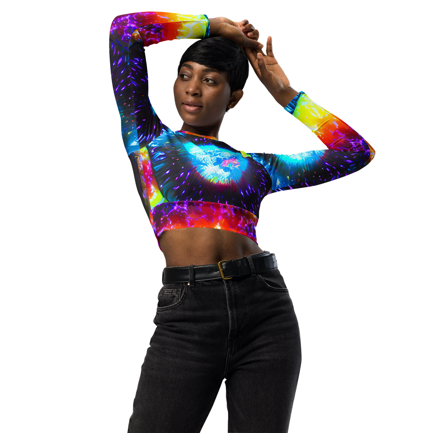 Long Sleeve Crop Top - Vriesian Vortex