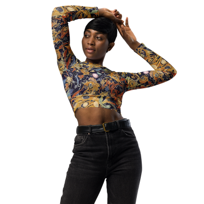 Long Sleeve Crop Top - Quantum Symmetry