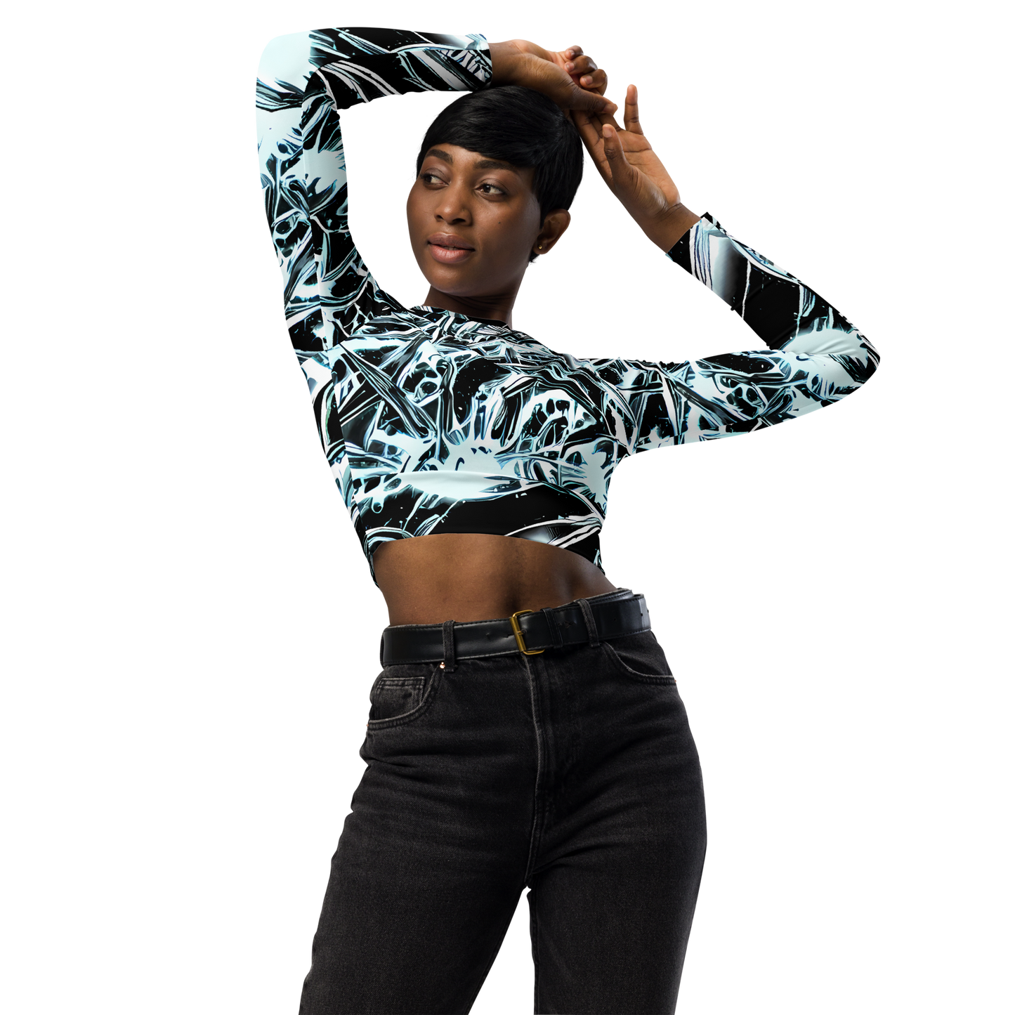 Long Sleeve Crop Top - Frosted Infusion