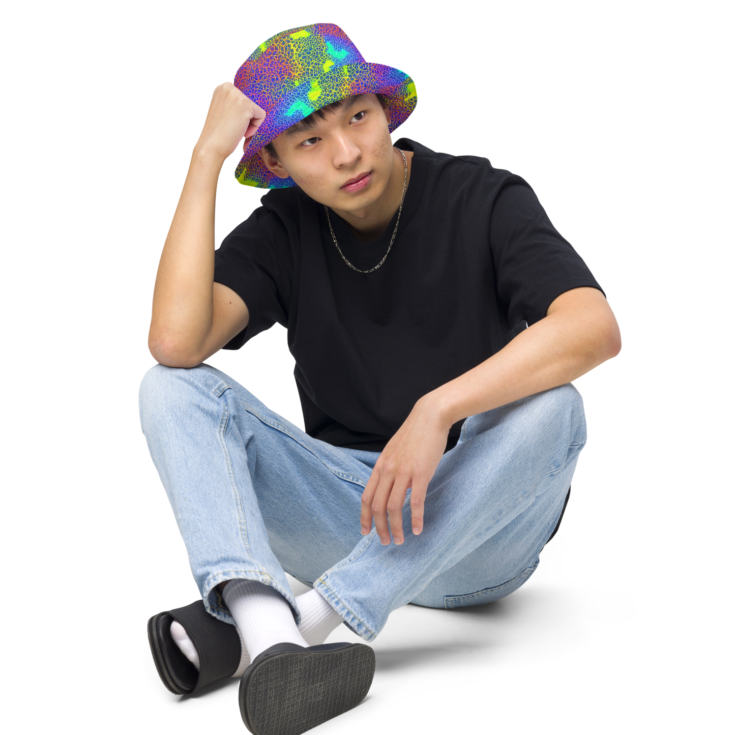 Reversible Bucket Hat - Prismatic Web