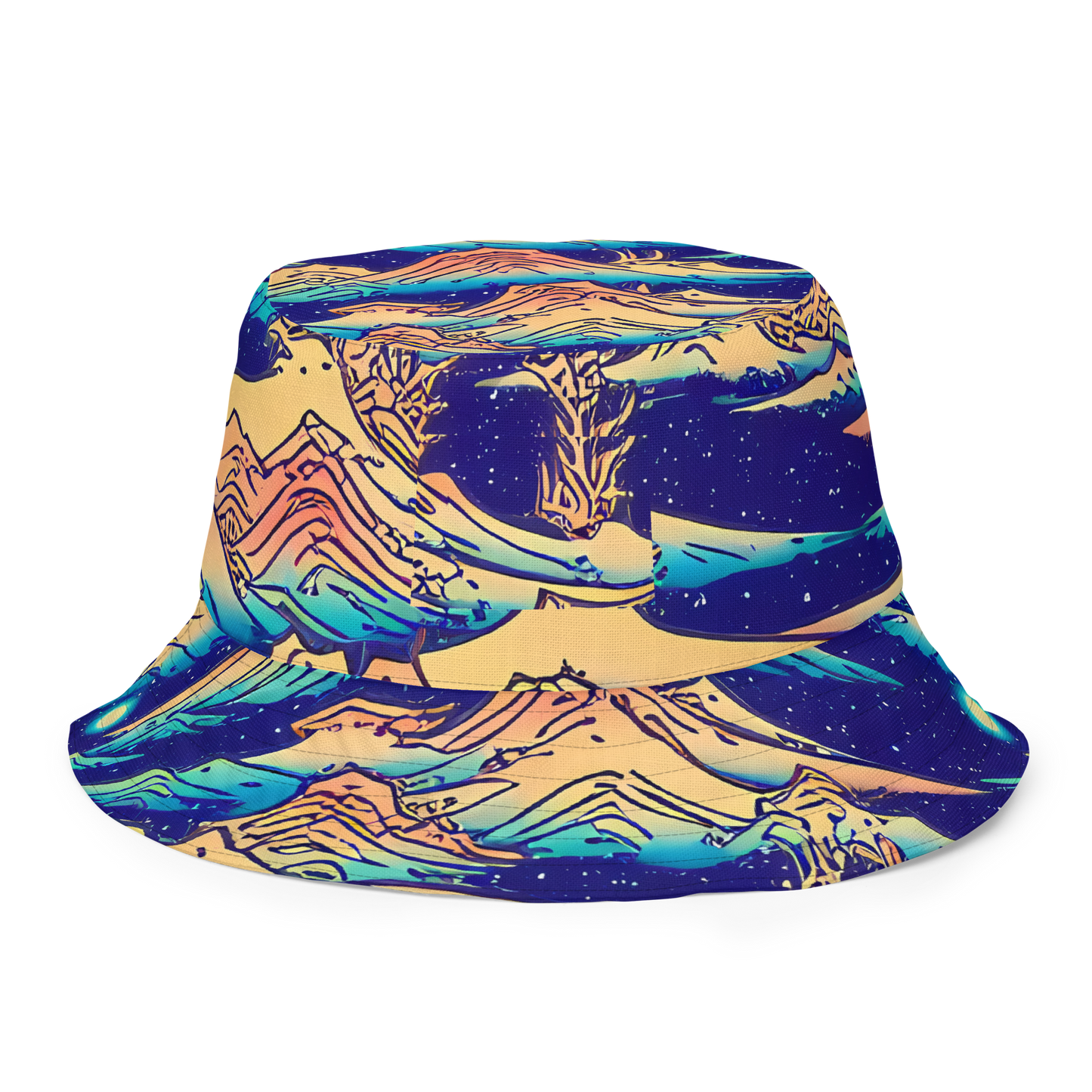 Reversible Bucket Hat - Mystical Mountain Mirage