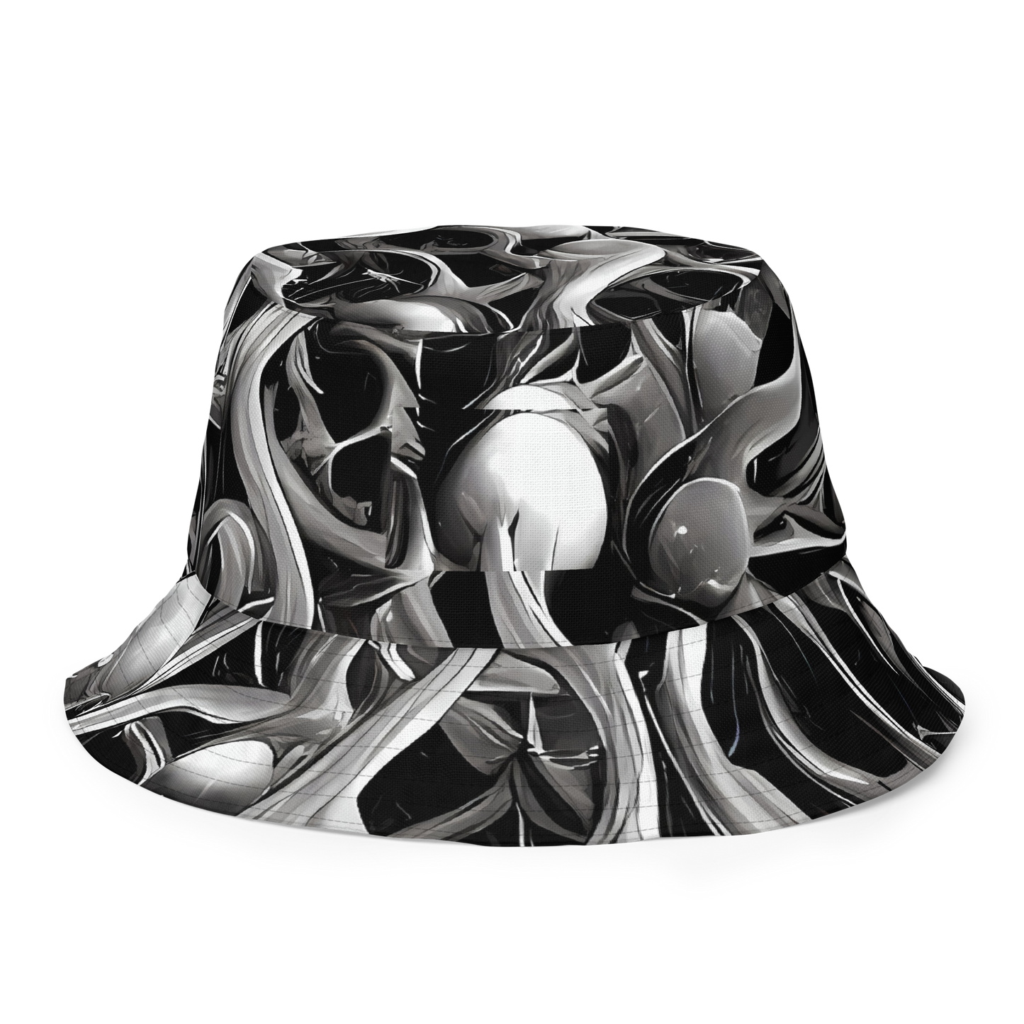 Reversible Bucket Hat - Fluid Monochrome
