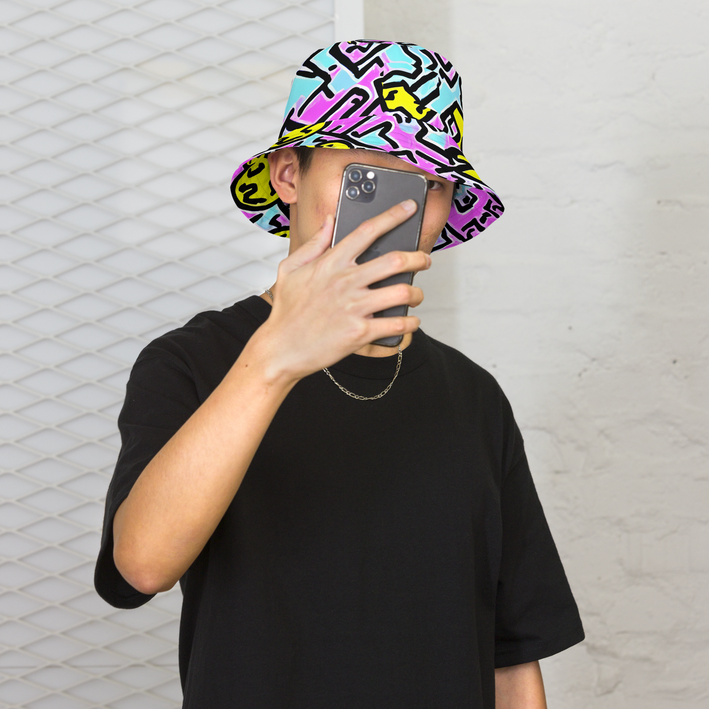 Reversible Bucket Hat - Punk Doodles