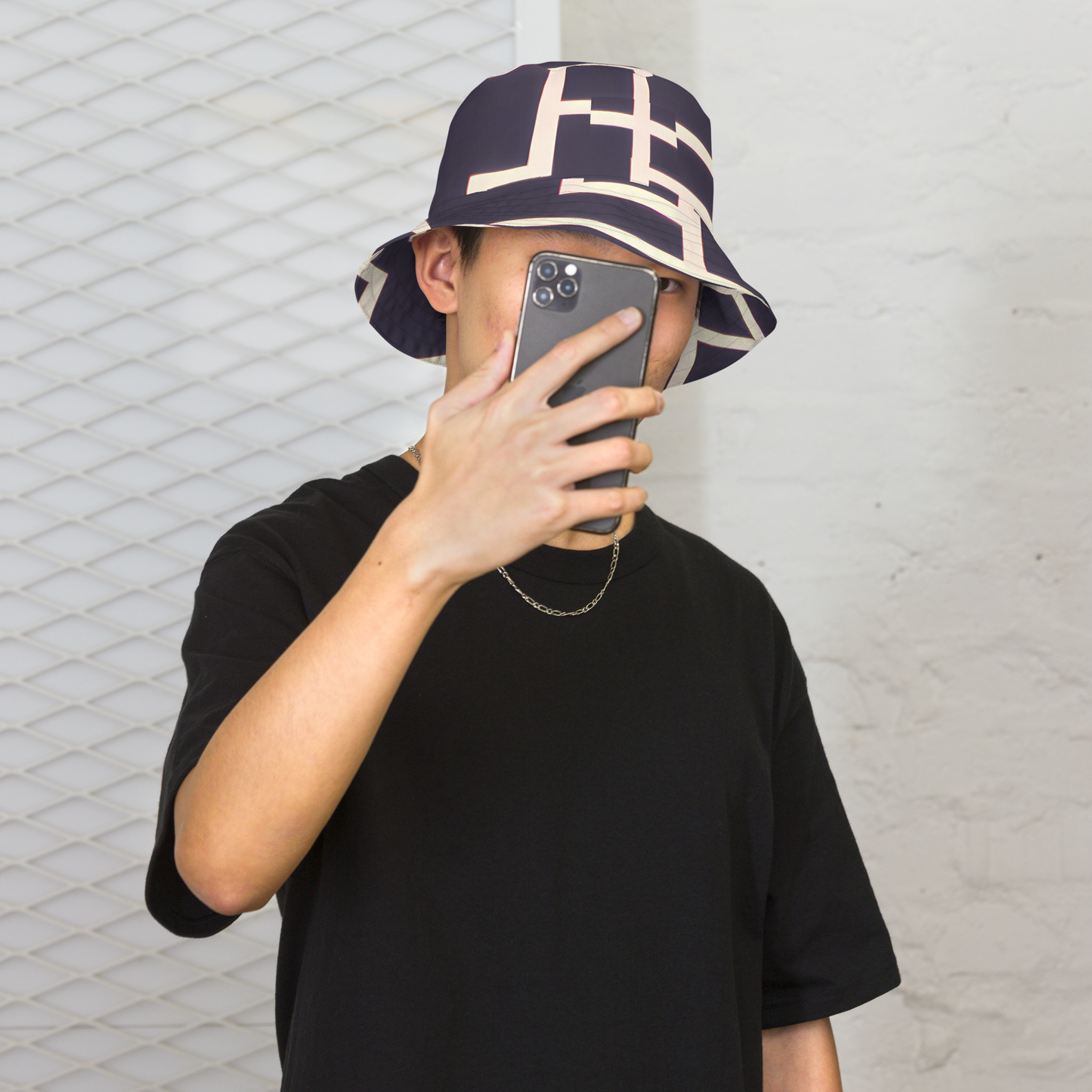 Reversible Bucket Hat - Gilded Gridlock